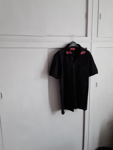 Gucci black sleeve polo - black,