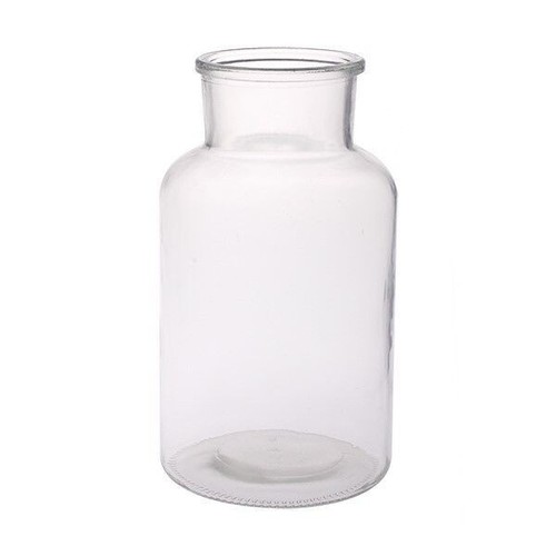 Clear glass vase jar bottle - clear,