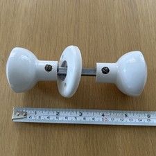 Vintage White Bakelite Door Knobs Handles And Back Plate