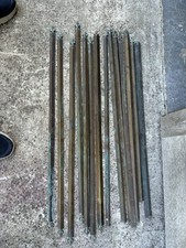 AntiqueBrass Victorian Fluer de Lis Stair Rods  32 1/2” Will Polish/Leave As Is