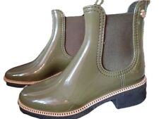  Lemon Jelly.  Ava Chelsea Ankle Rainboot Military Green  Size 4 uk /37 eur