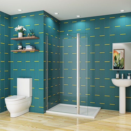 Wet room shower screen with - room,