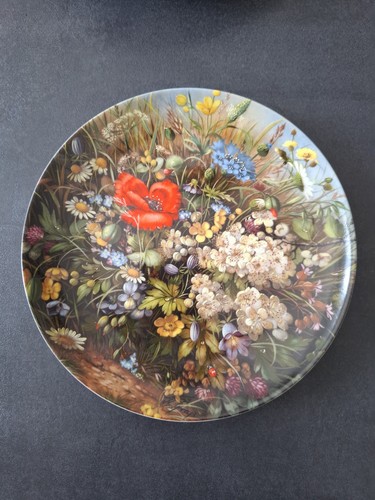 Vintage floral german - floral, plate