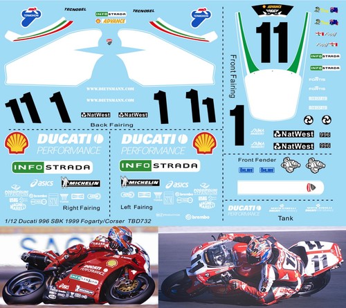 Decals for ducati 996 r - 1/12,