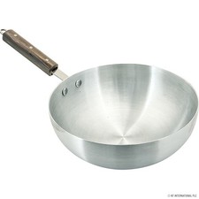 30CM ALUMINIUM WOK WOODEN