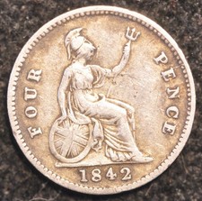 Fourpence Groat 1842 Victoria