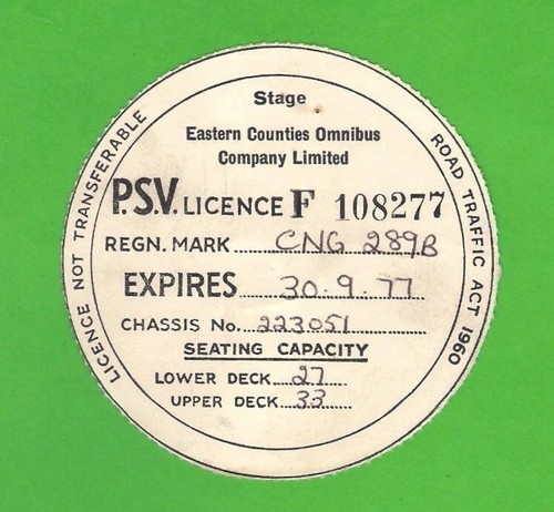 Bus psv disc - -, eastern