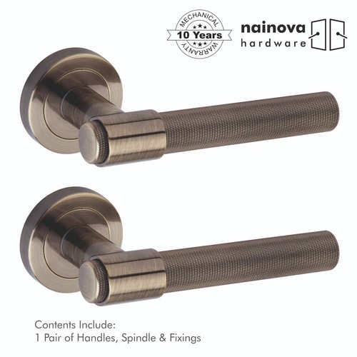 Internal door handle knurled - internal,