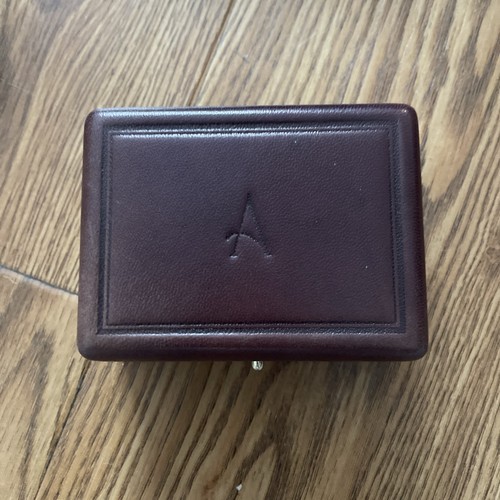 Asprey leather cufflink - asprey,