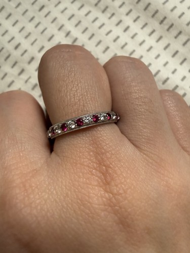 Tacori 925 sybthetic ruby - cz,