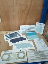 Fired Earth Glass Tile Card Samples DIY Crafts Mosaic Bundle