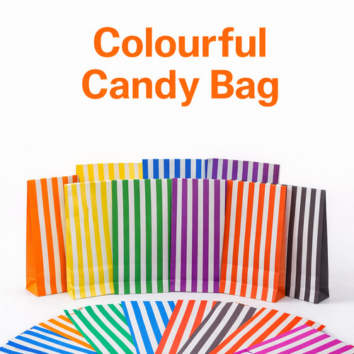 Candy stripe paper bags - paper,