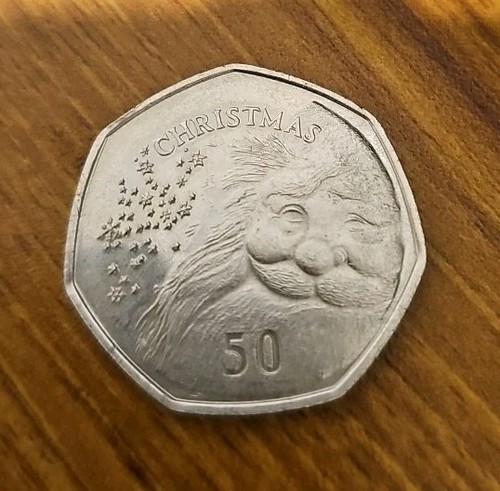 50p christmas coin gibraltar - 50p,