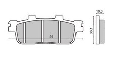 Rear Brake Pads SYM ATV