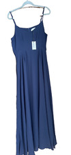 Elegant Navy Blue Long Prom
