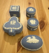 5 x Vintage Wedgwood Blue