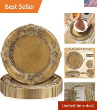 Antique gold charger plates - antique,