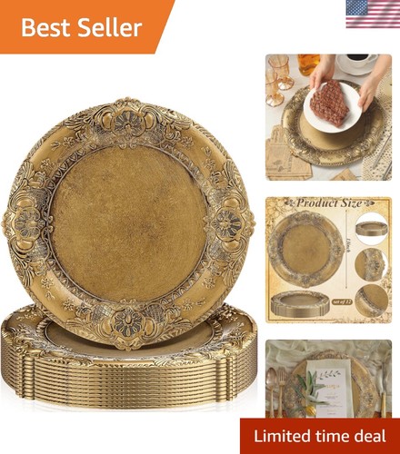 Antique gold charger - antique,