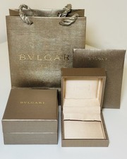 BVLGARI Earring Box Luxury Jewelry Packaging Set Gift Bag & Certificate Holder