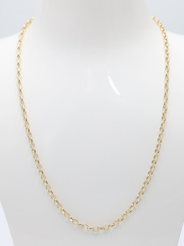 Gold belcher cable chain 9ct - chain,