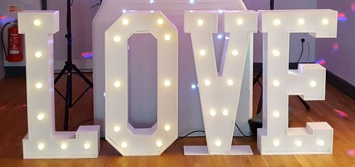 Giant 4ft led love letters - led, for