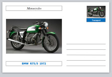 Motorcycles - BMW R75/5 1972 Souvenir Postcard mint