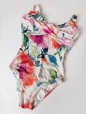 ROIDAL Beautiful Colourful Floral Underwired Low Back Swimming Costume, Size 10