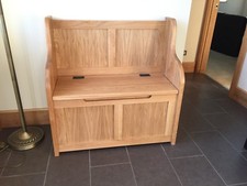 Rustic Handcrafted Oak Monks Bench