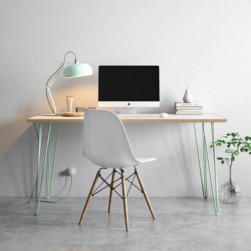 Hairpin desk dining - hairpin, table