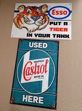 Esso/ Castrol Oil Metal Signs