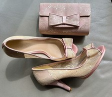 Phase Eight Ladies Peep Toe Shoes Size 7 & Matching Bag