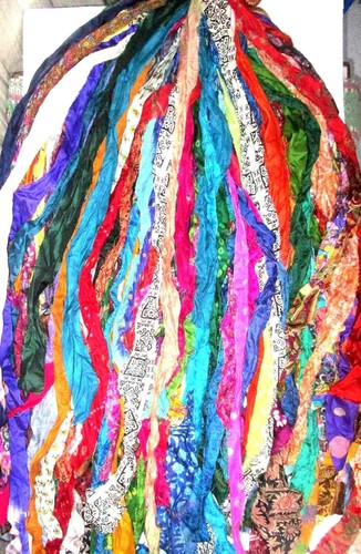 Ind vintage sari silk yarn - vintage,