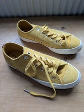 Women's Yellow Converse suede