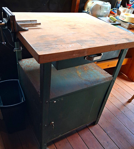 Wood metal work bench - wood,
