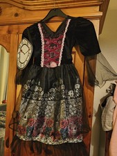 Girl 8-10 Years Haloween Custom and Clock Bag Halloween Dress