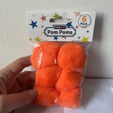 Pack of 6 Craft Pom Poms