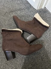 brown suede ankle boots with a