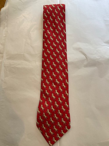Hermes mens silk tie - ., red