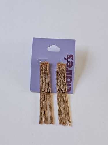Gold toned chain tassel drop - tassel,