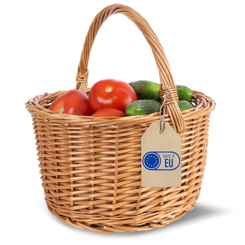 Wicker basket with - with, 35