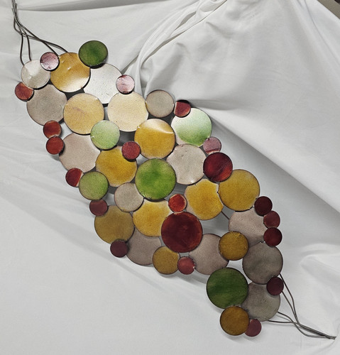 38x14 mcm abstract metal - abstract, wall