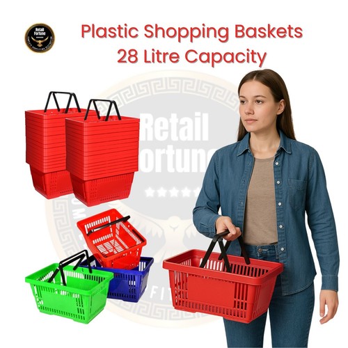 Plastic shopping baskets with - shopping,