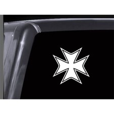 Maltese Cross Vinyl Window Decal Sticker Car Truck Van