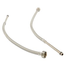 PAIR OF M10, 500MM FLEXIBLE MONOBLOC 10mm TAP CONNECTORS TAILS 100MM EXT BAR