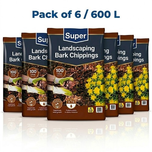 600l bark chippings 6x100l - 600l,