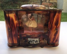 Antique ballerina music box, Faux Tortoise Shell, Absolutely Stunning