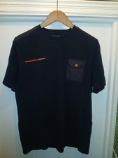 Vintage Prada T Shirt Nylon Pocket Red Badge