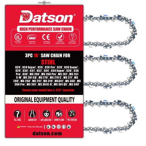 3pack inch chainsaw chain - 3pack,16,