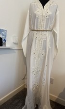 White Moroccan Jalabiya Kaftan