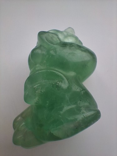 Green fluorite crystal unicorn - fluorite,